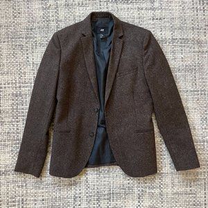 H&M 36R Brown Houndstooth Sport Coat/Blazer